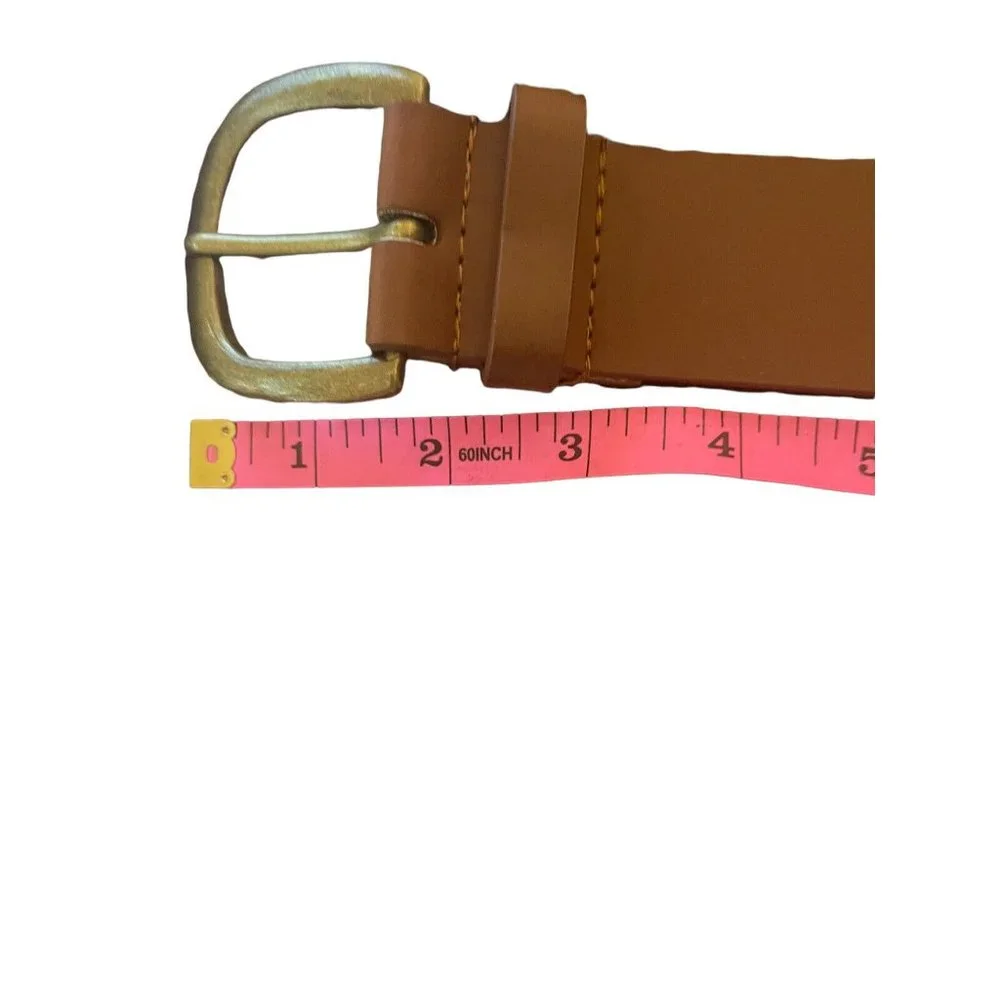 INC International Concepts Studded Belt (Cognac, Size Medium)